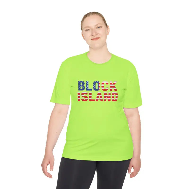 Ocean State Styles Block Island Flag Shirt Moisture Wicking