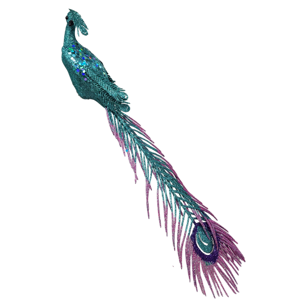 Sequin Peacock Ornament -