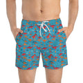 Ocean State Styles Swim Trunks Dinosaur Pattern Drawstring