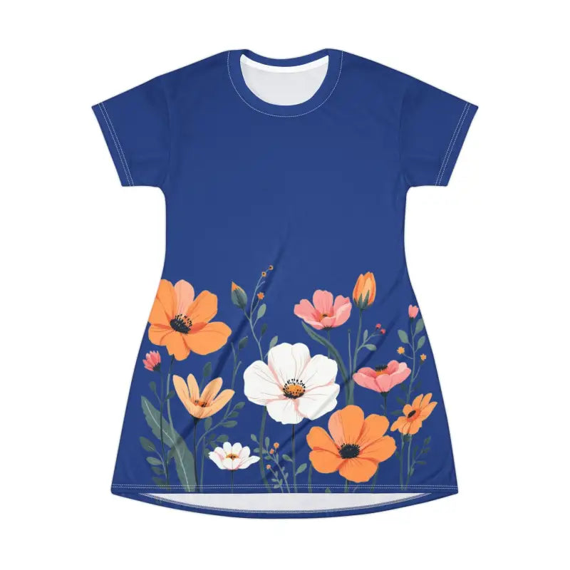 Ocean State Styles T Shirt Dress Floral Print Everyday