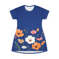 Ocean State Styles T Shirt Dress Floral Print Everyday