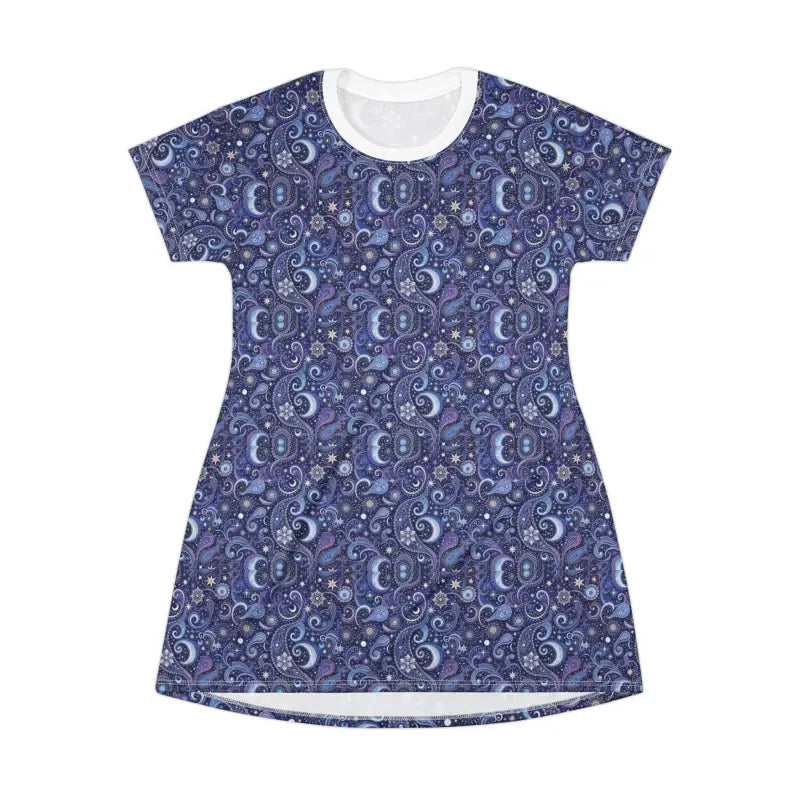 Ocean State Styles T Shirt Dress Paisley Celestial Print