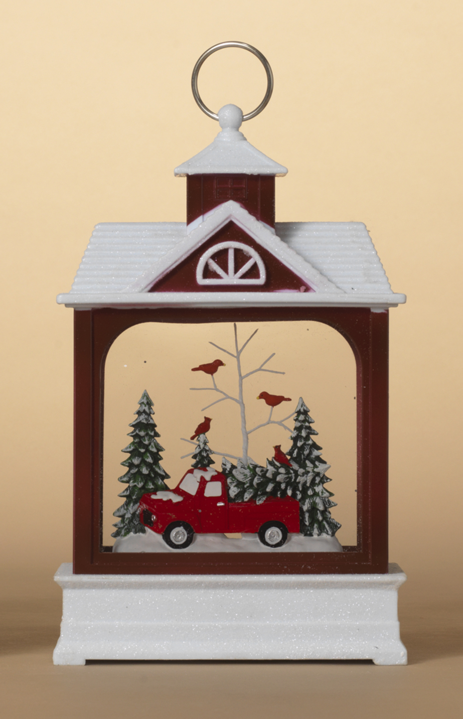 Spinning Barn Waterglobe -  Snowmen