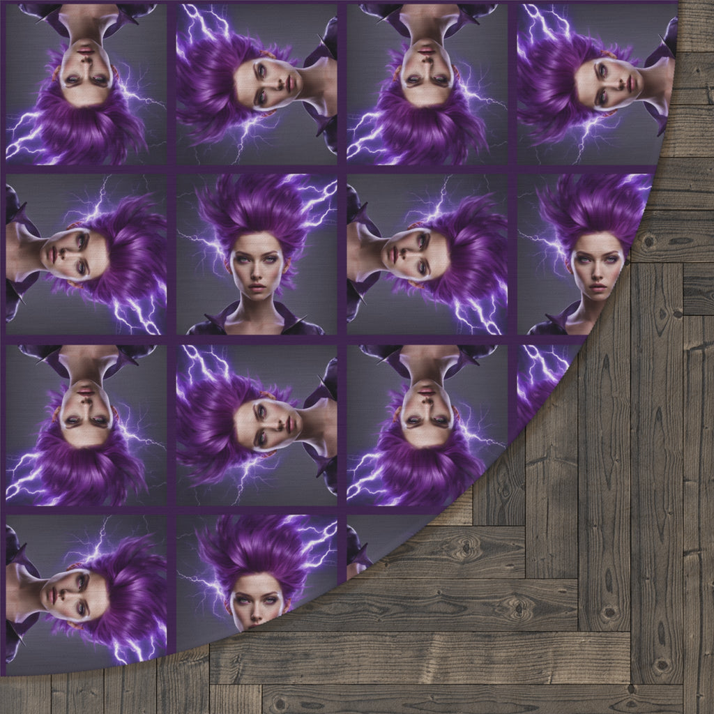 Brainstorm Round Rug for Epilepsy Awareness