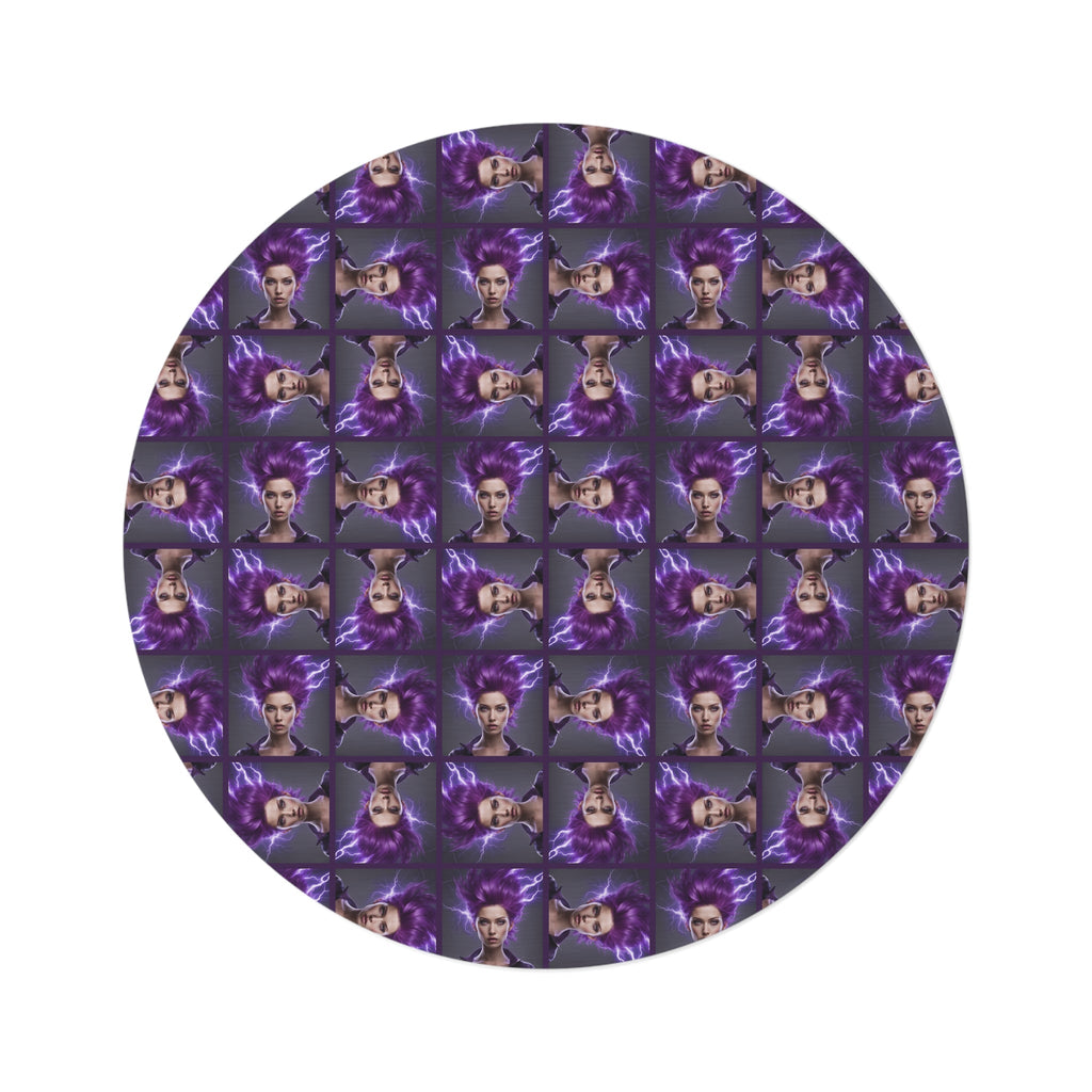 Brainstorm Round Rug for Epilepsy Awareness