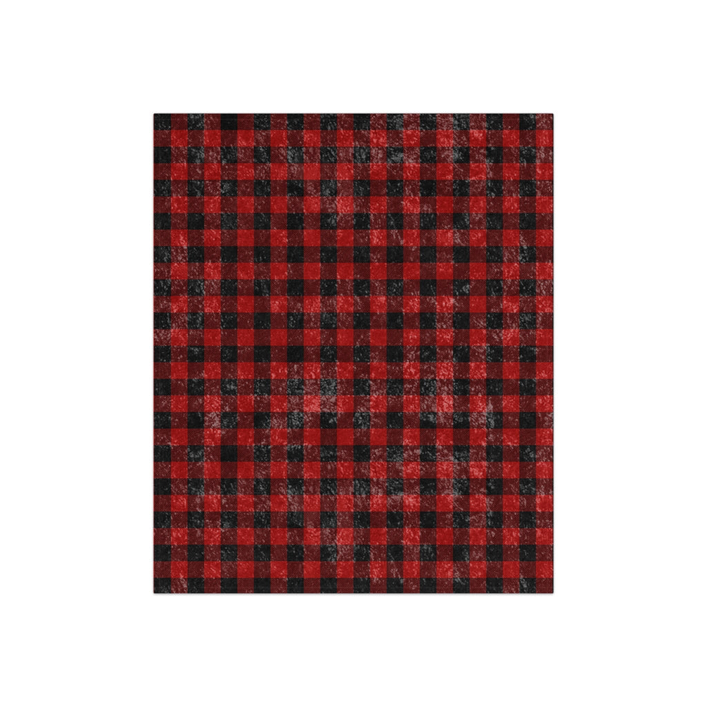 Buffalo Plaid Crushed Velvet Blanket