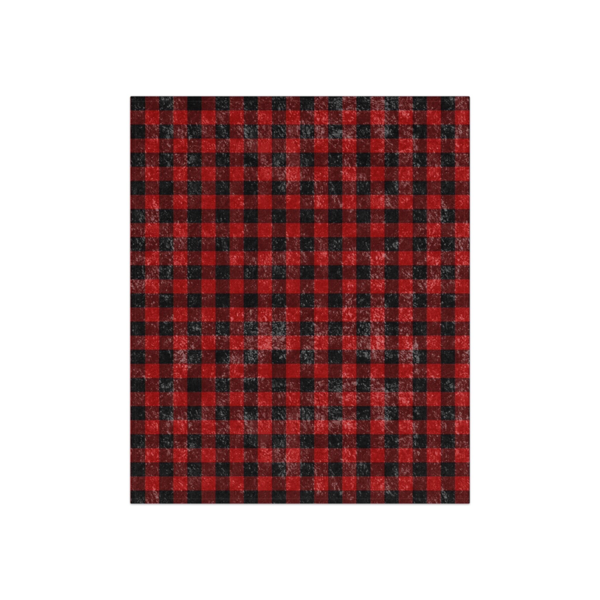 Buffalo Plaid Crushed Velvet Blanket