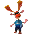 Moose Magnet with Springy Arms, Ears, Neck, and Antlers