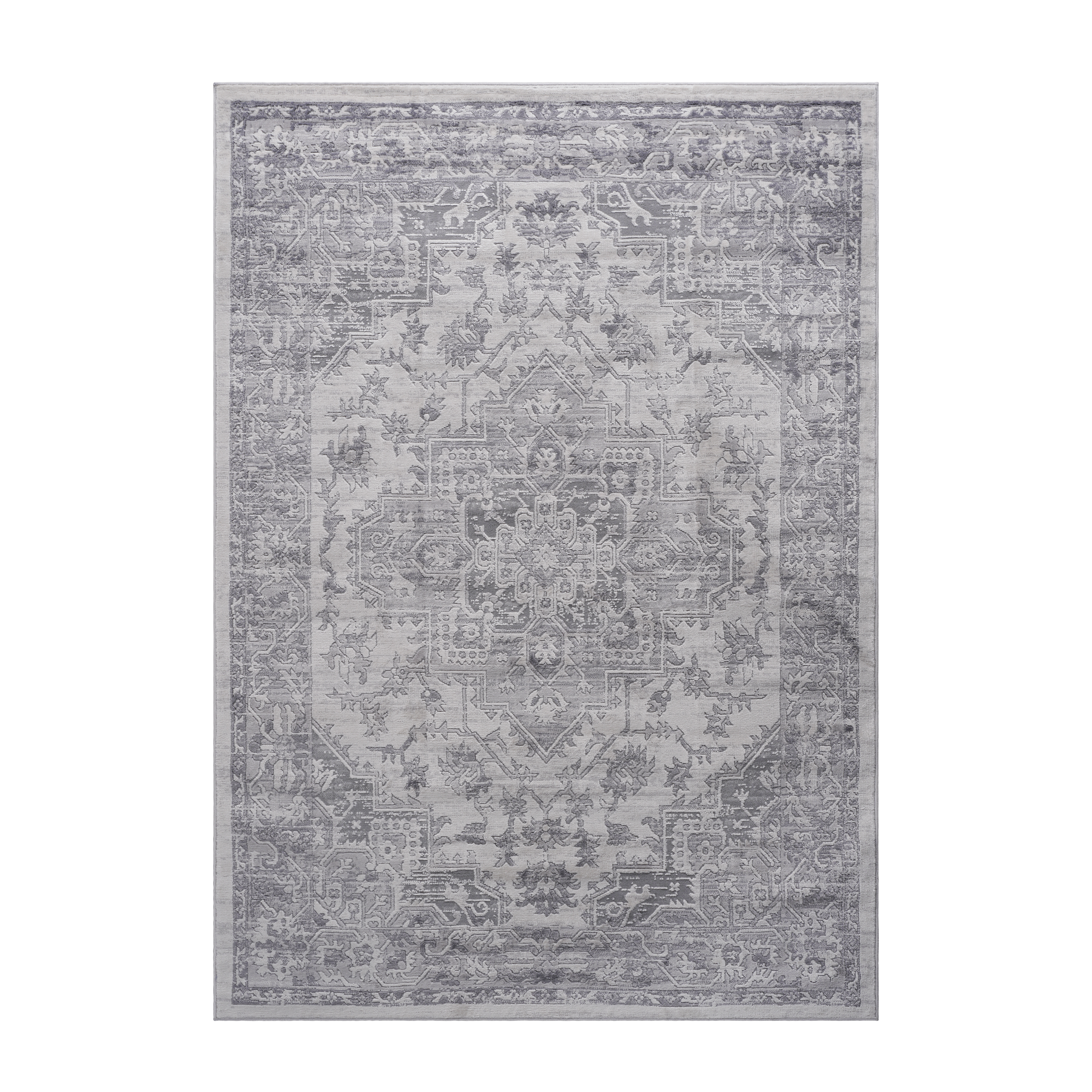 NAAR MARFI Collection 6X9 Silver / Oriental Area Rug