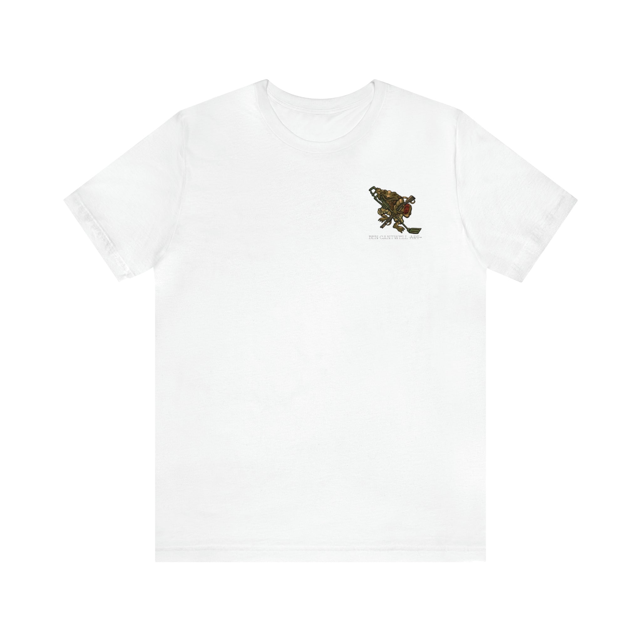 Metal Detector and Shotgun Engineer Frog - Front Print - Short Sleeve Tee