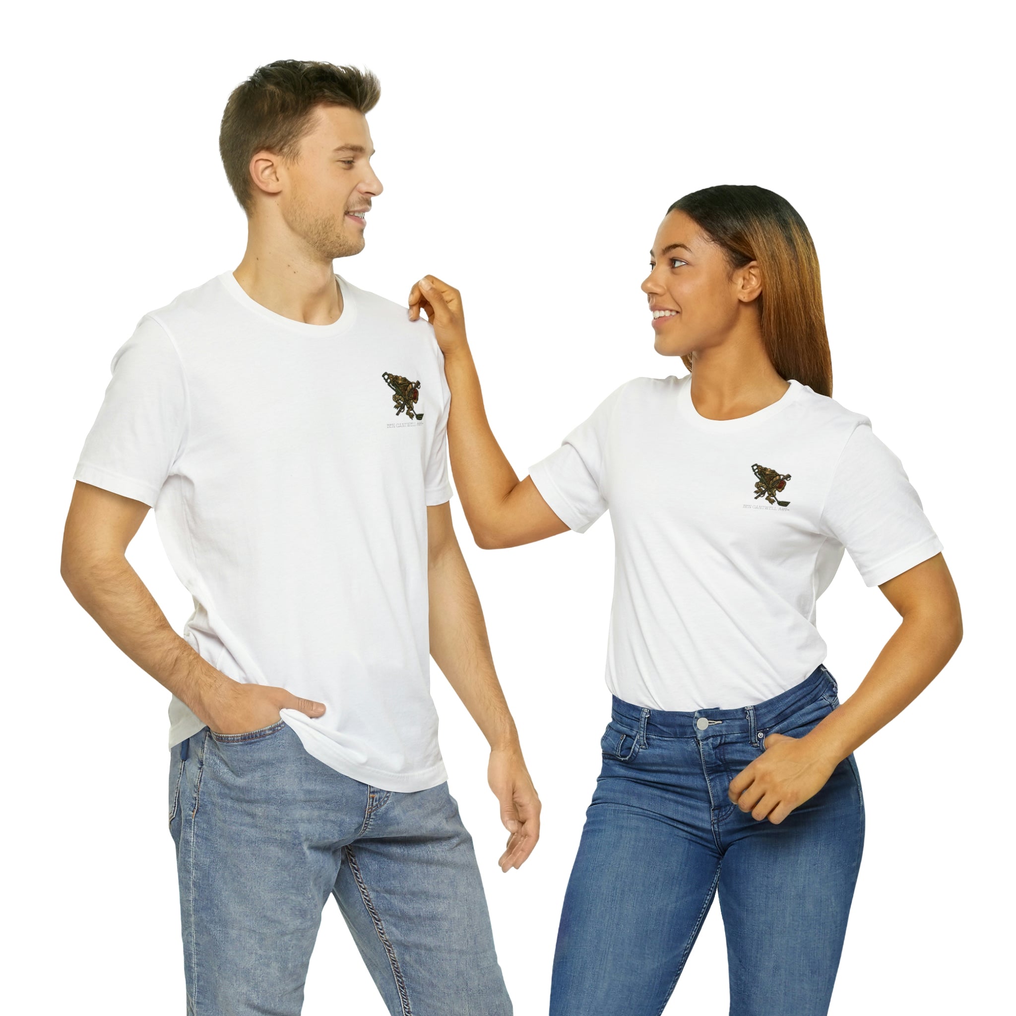 Metal Detector and Shotgun Engineer Frog - Front Print - Short Sleeve Tee