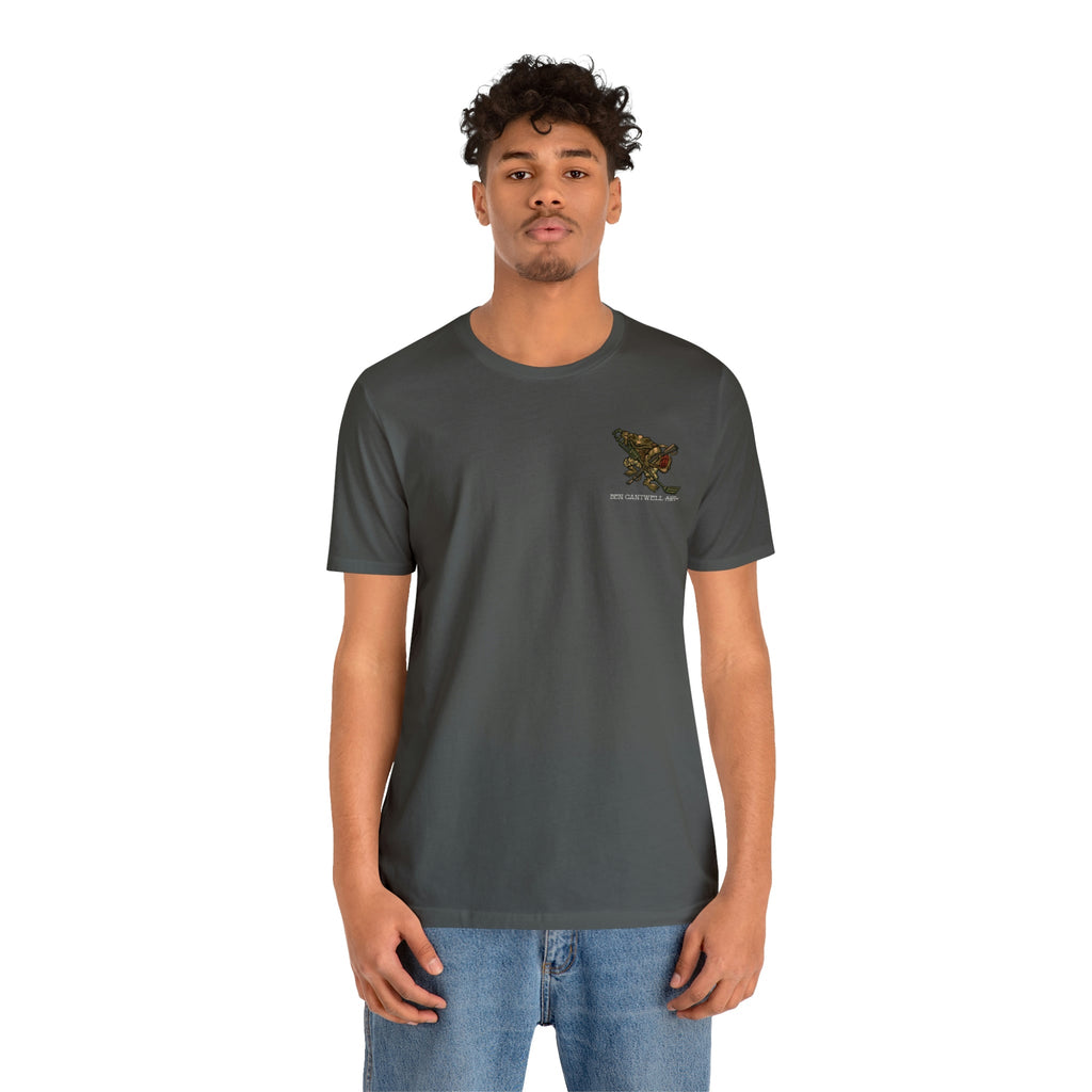 Metal Detector and Shotgun Engineer Frog - Front Print - Short Sleeve Tee