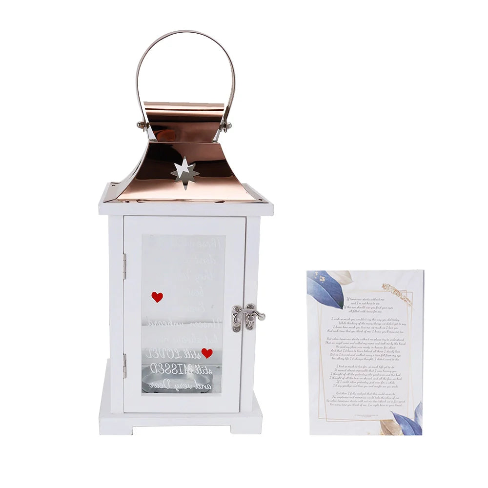 Memorial Lantern 12.5''H with Card Bereavement