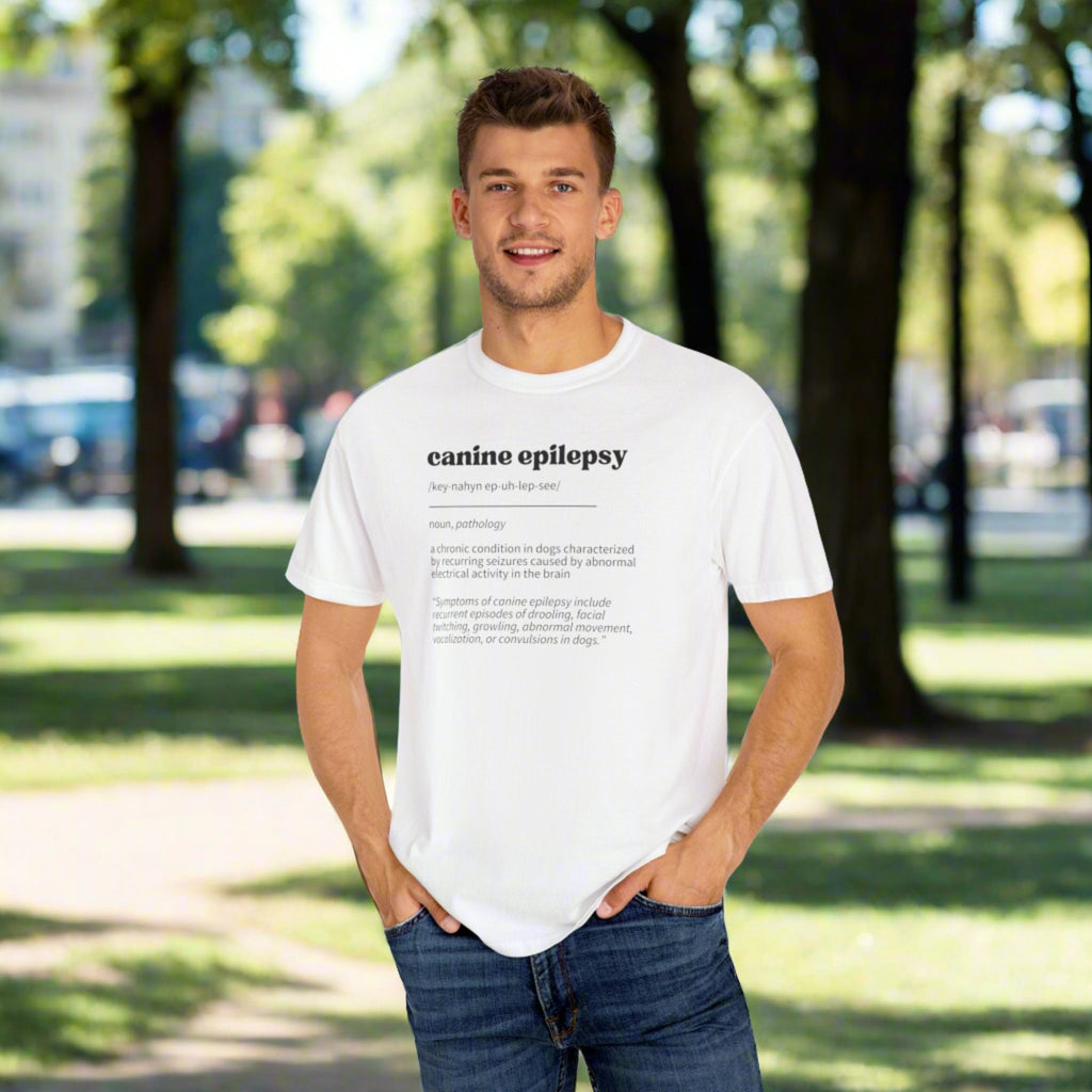 Canine Epilepsy Definition Unisex Garment-Dyed T-shirt