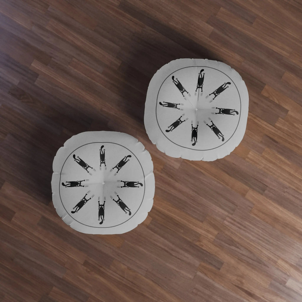 Cat Clawed Tufted Floor Pillow, Round