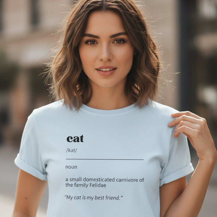 Cat Definition Women's Softstyle Tee – Cat Lover Dictionary Shirt