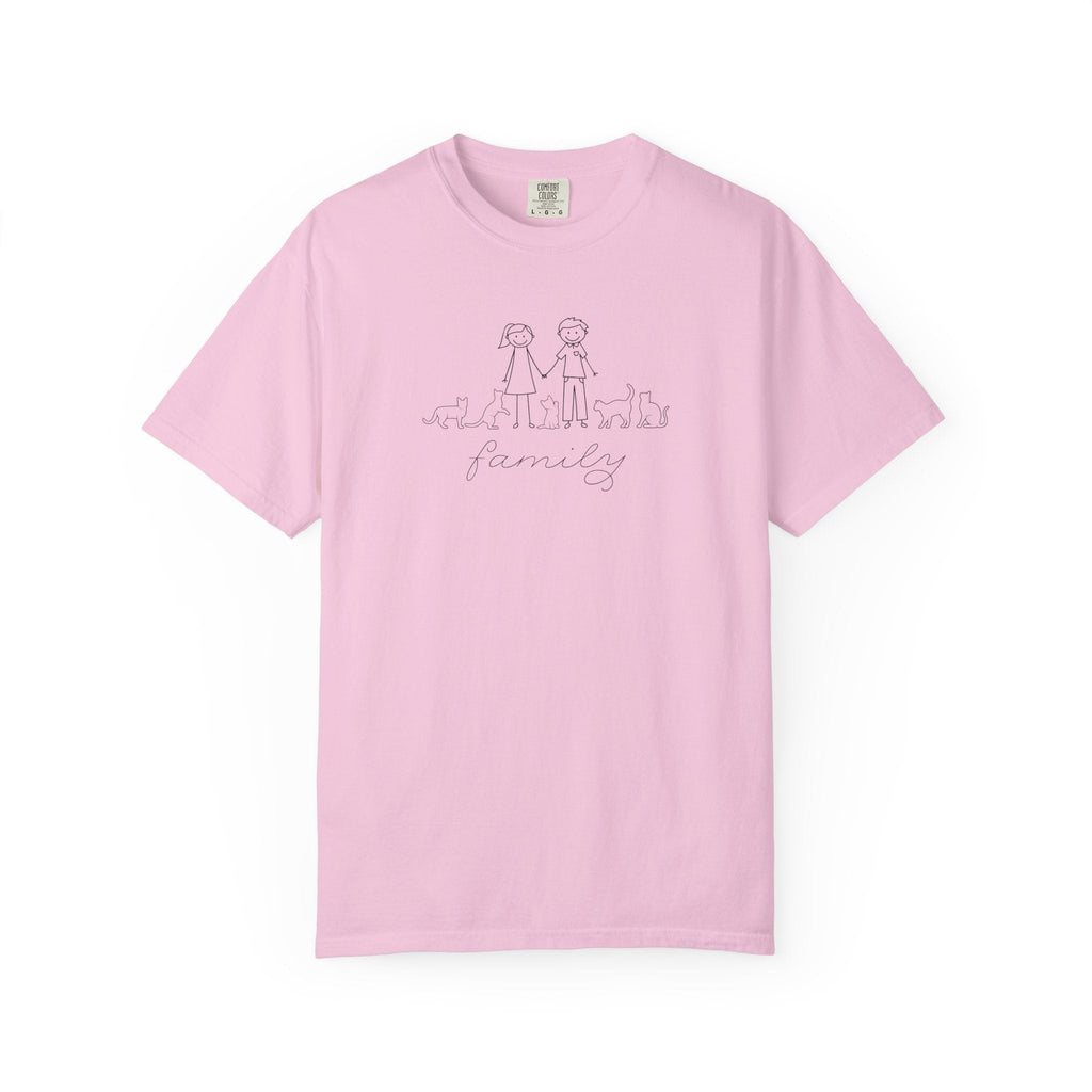 Cat Family Bond Unisex Garment-Dyed T-shirt