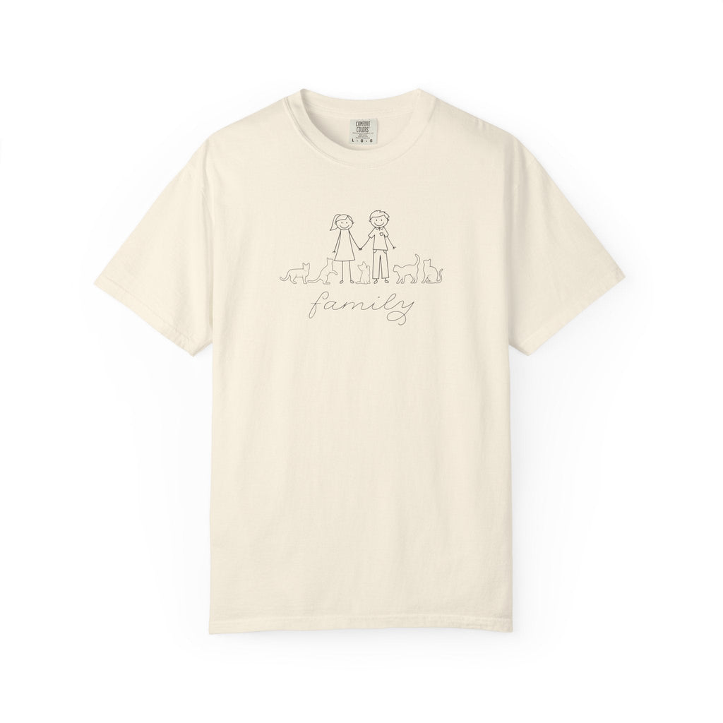 Cat Family Bond Unisex Garment-Dyed T-shirt