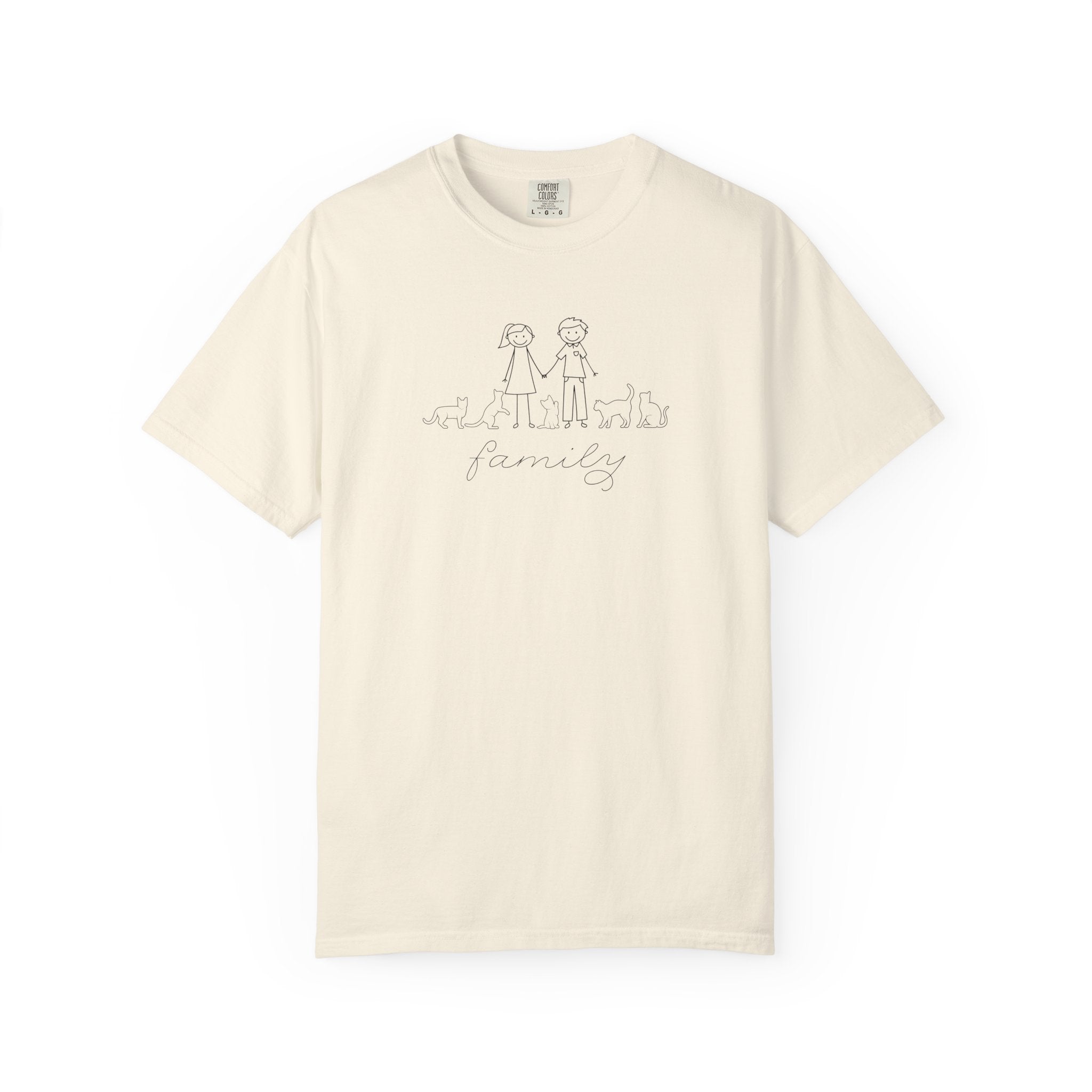Cat Family Bond Unisex Garment-Dyed T-shirt