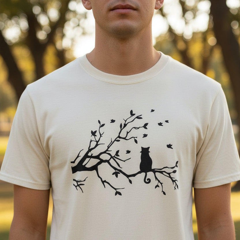 Cat in a Tree Unisex Softstyle T-Shirt