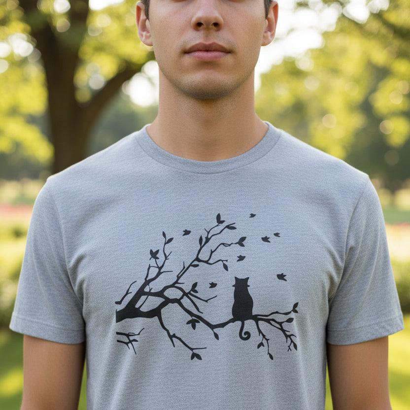Cat in a Tree Unisex Softstyle T-Shirt