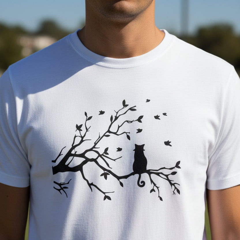 Cat in a Tree Unisex Softstyle T-Shirt