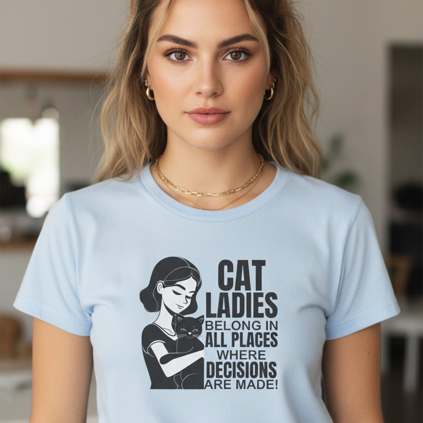 Cat Ladies Softstyle Tee - Where Decisions Are Made