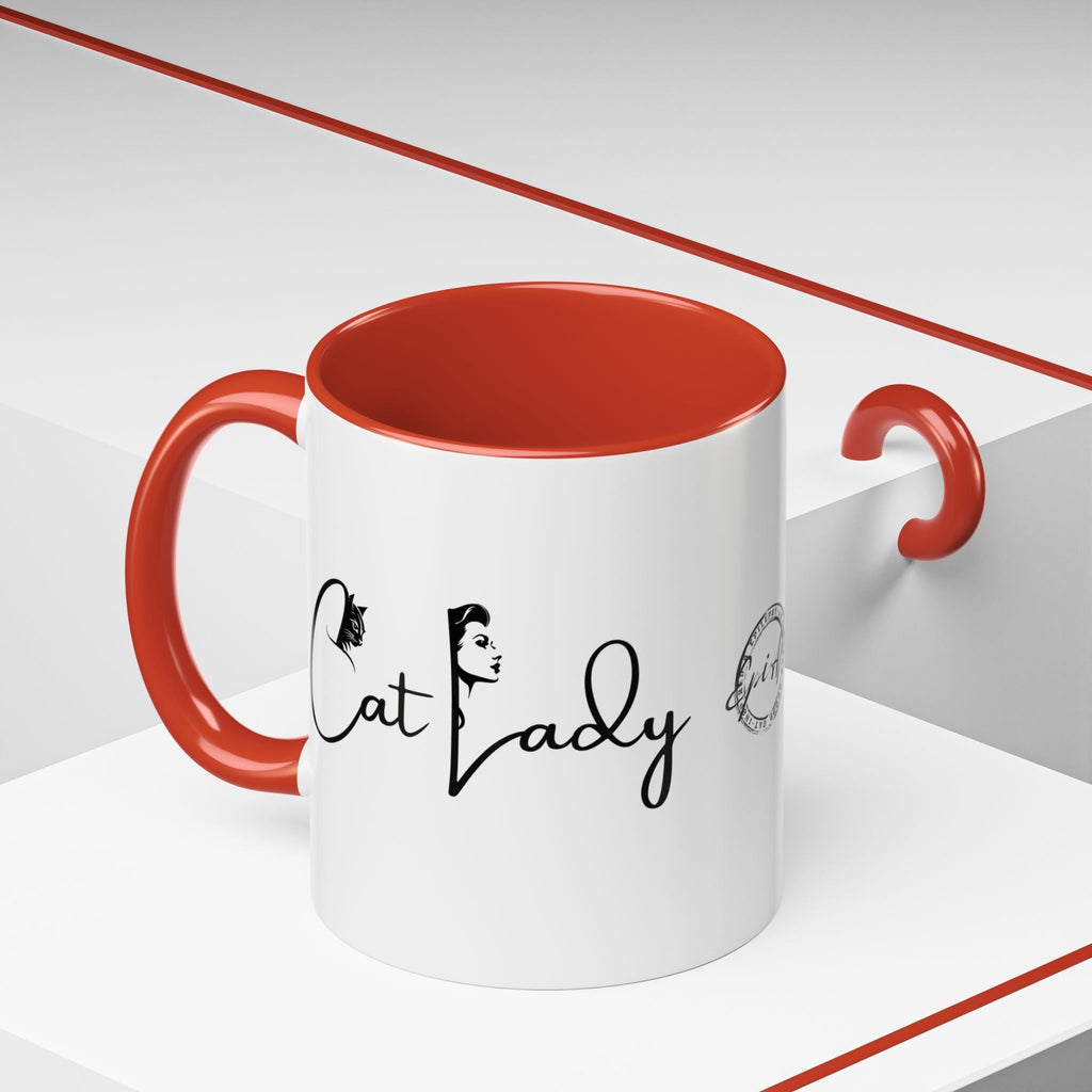 Cat Lady Accent Coffee Mug - Perfect Gift for Cat Lovers