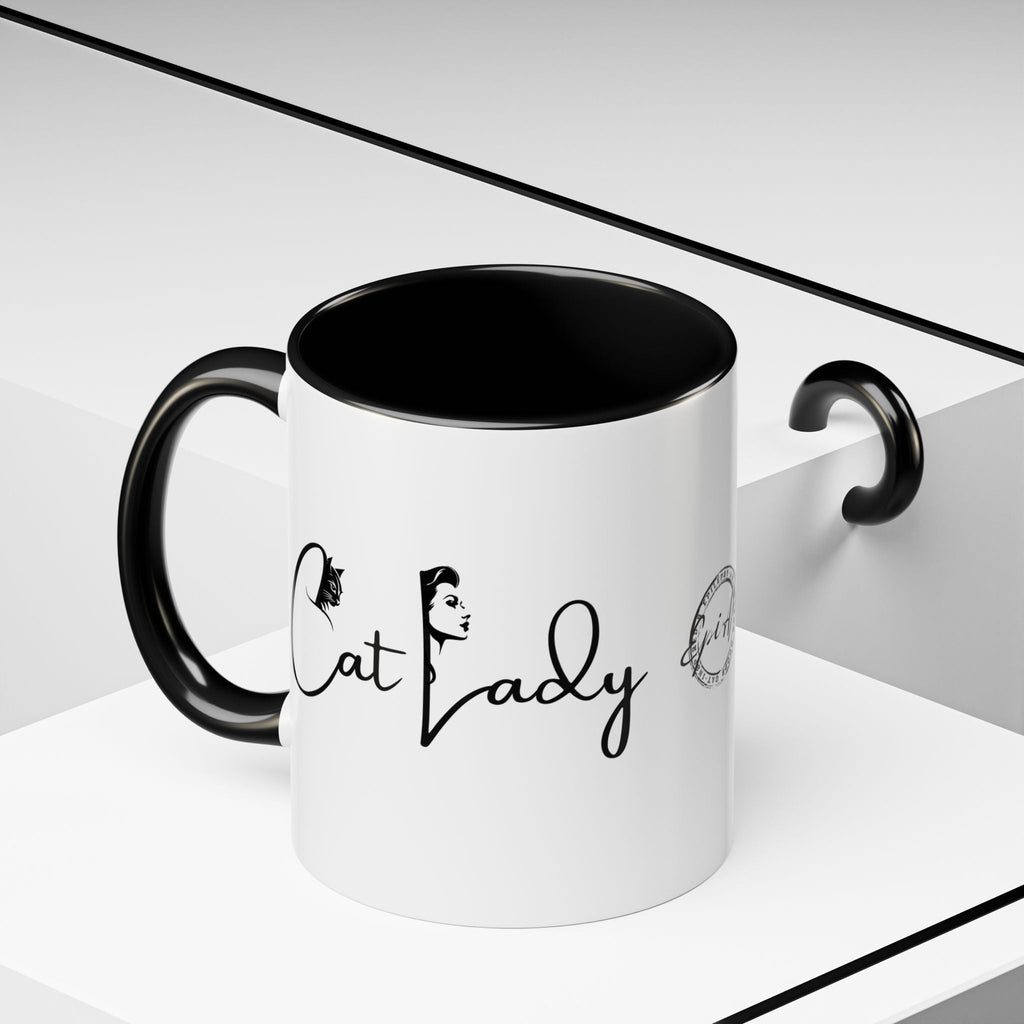 Cat Lady Accent Coffee Mug - Perfect Gift for Cat Lovers