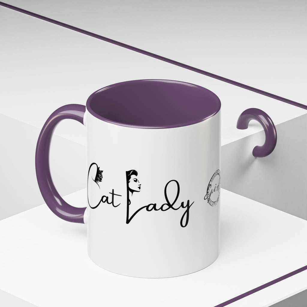Cat Lady Accent Coffee Mug - Perfect Gift for Cat Lovers