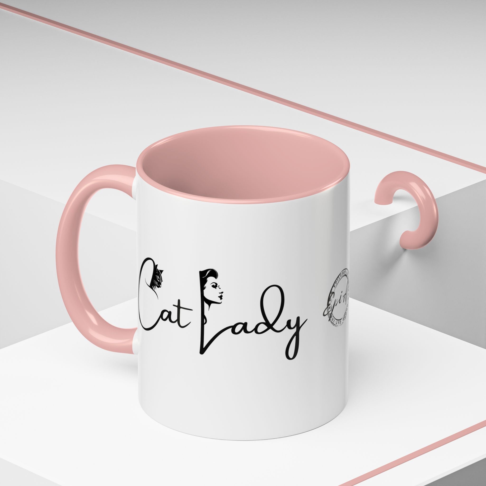Cat Lady Accent Coffee Mug - Perfect Gift for Cat Lovers
