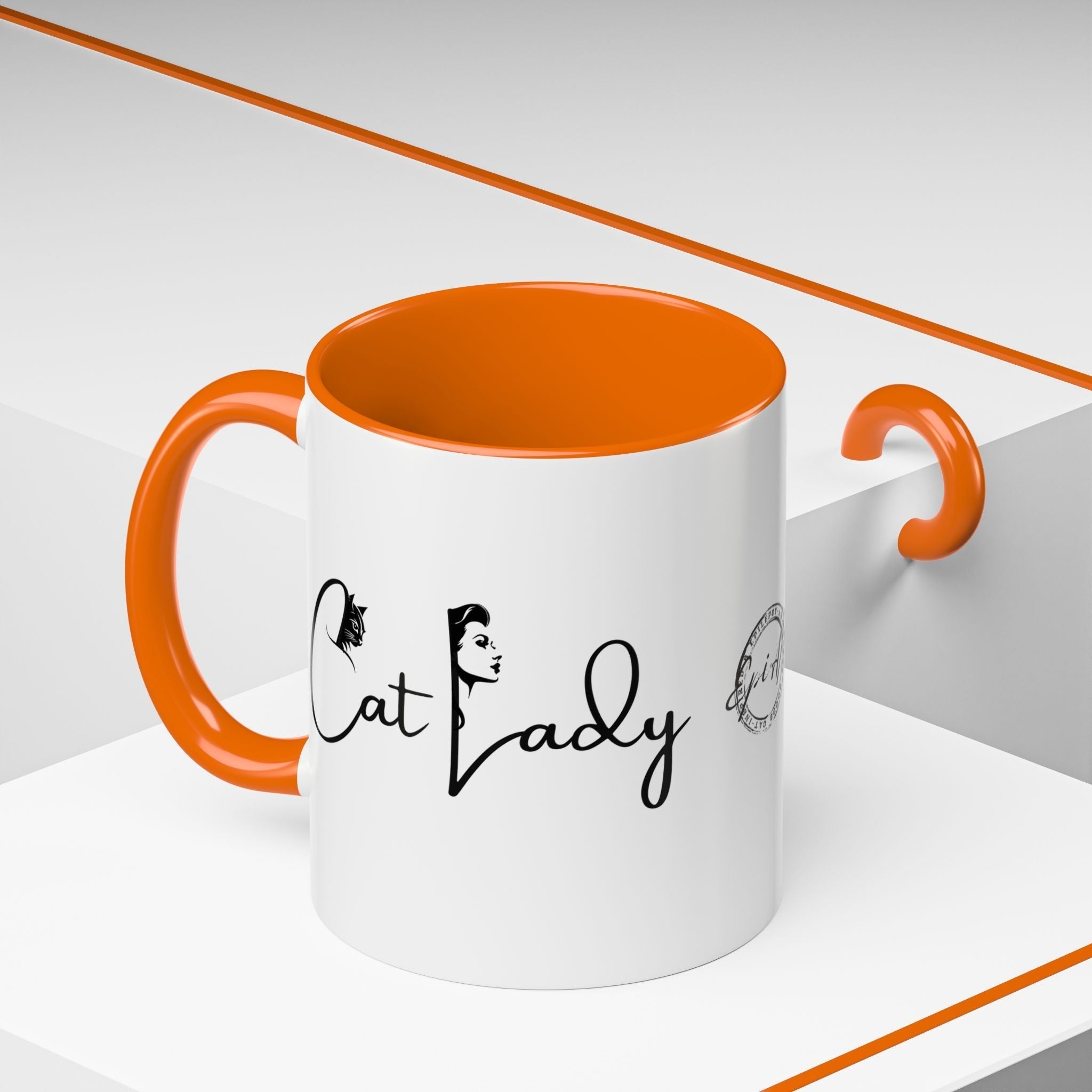 Cat Lady Accent Coffee Mug - Perfect Gift for Cat Lovers