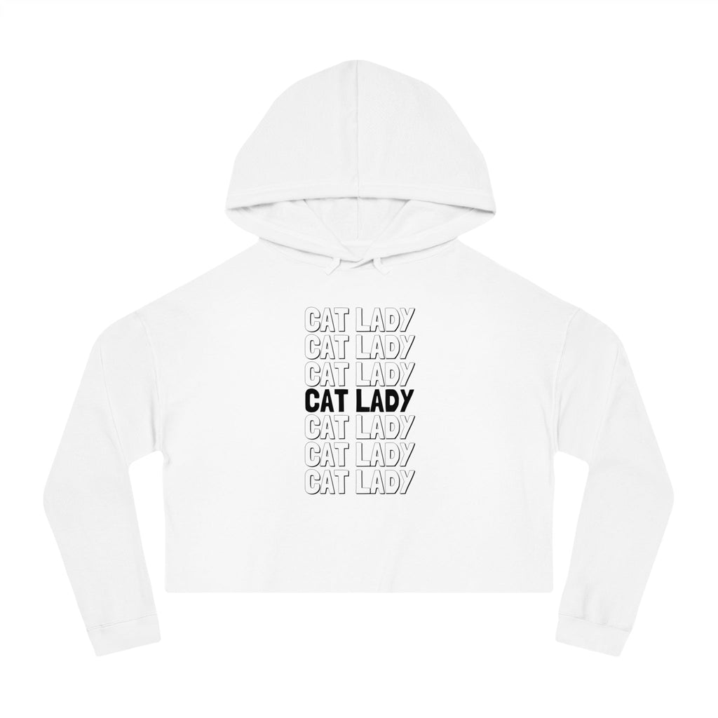 Cat Lady Cropped Hooded Sweatshirt