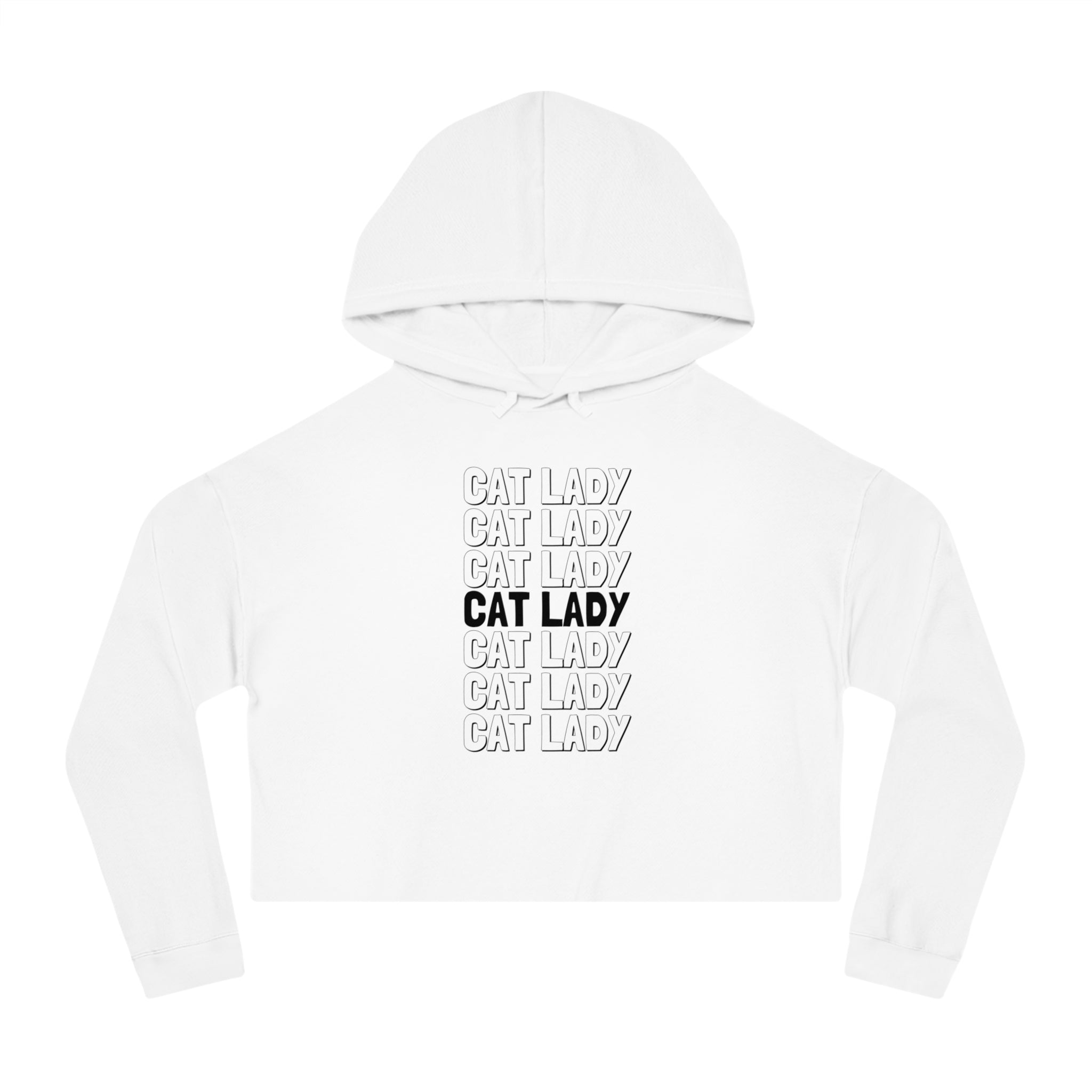 Cat Lady Cropped Hooded Sweatshirt