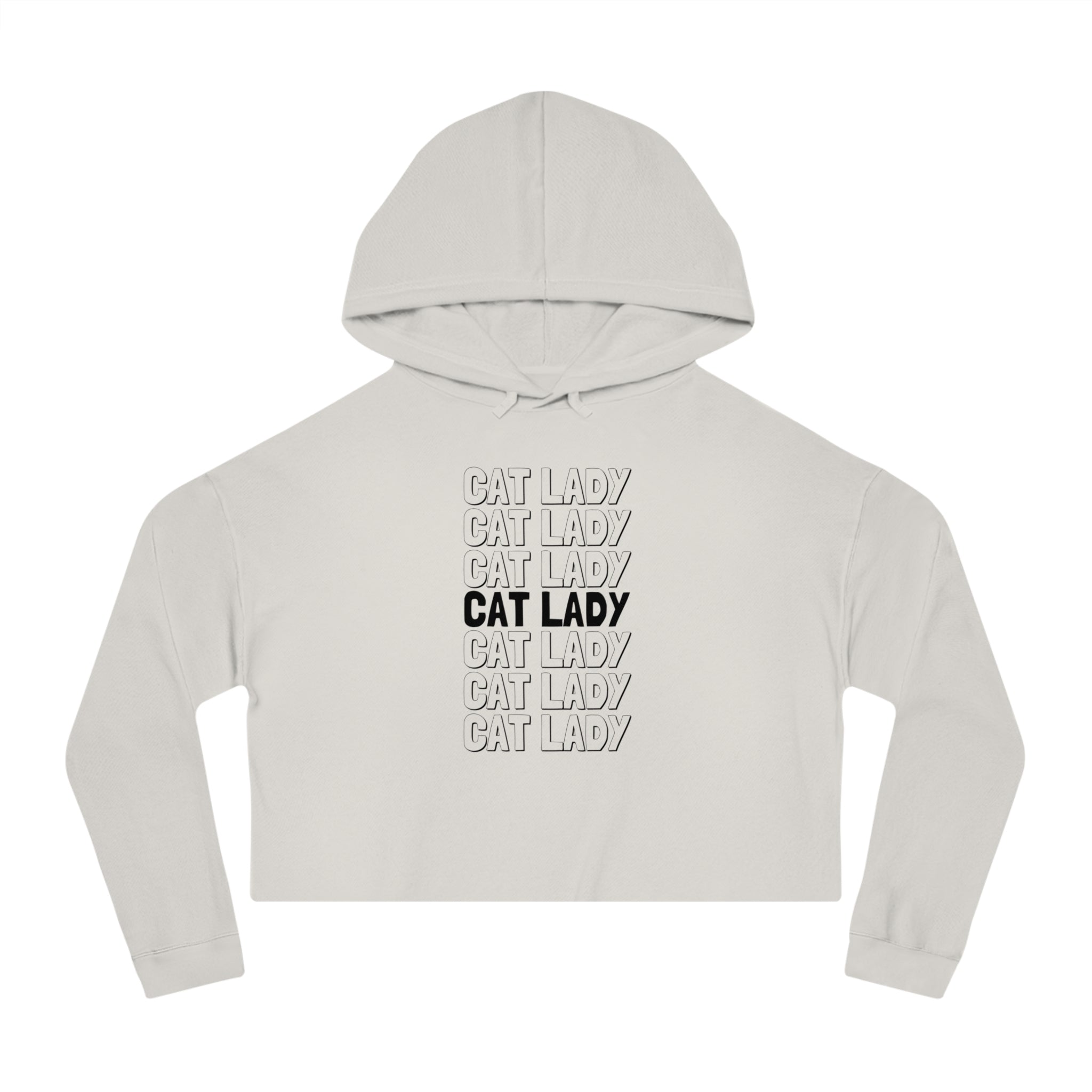 Cat Lady Cropped Hooded Sweatshirt