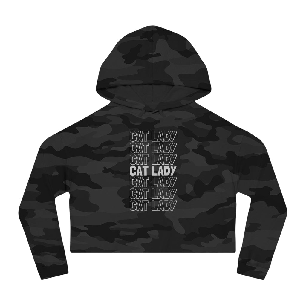 Cat Lady Cropped Hooded Sweatshirt