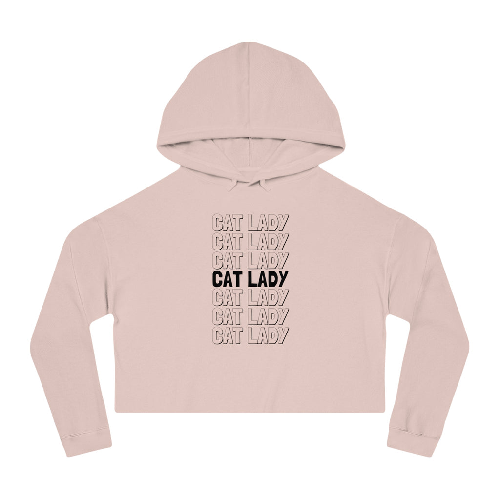 Cat Lady Cropped Hooded Sweatshirt