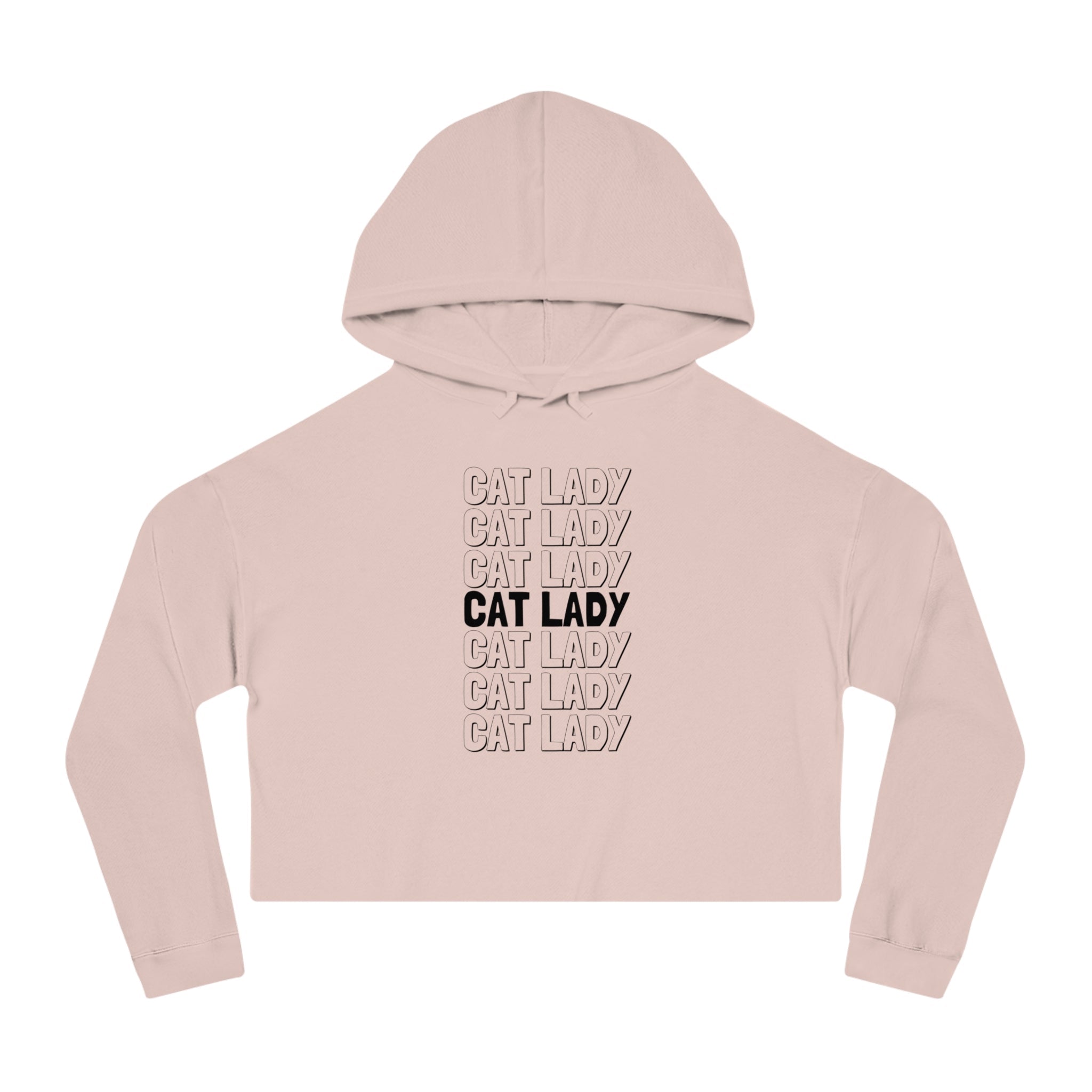 Cat Lady Cropped Hooded Sweatshirt