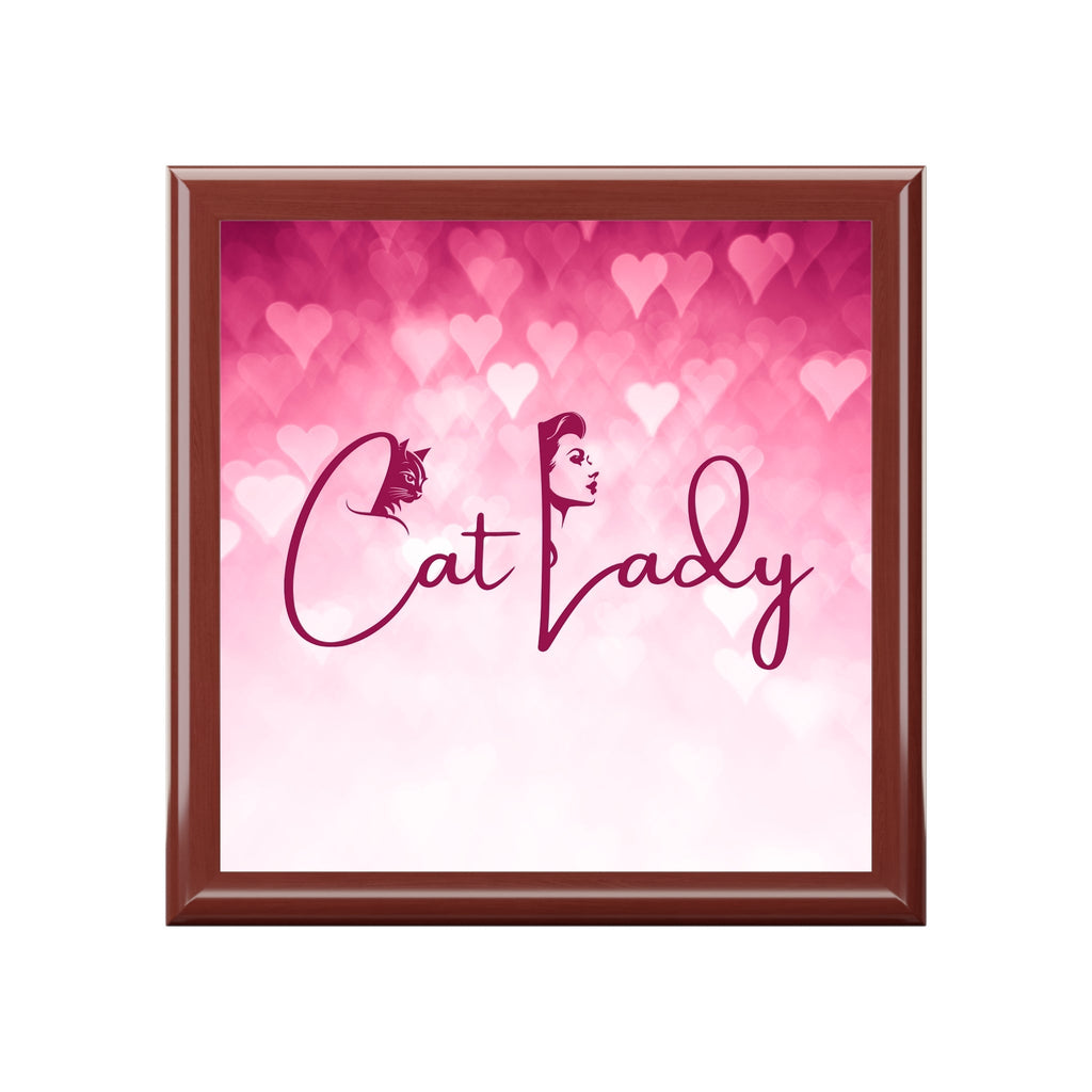 Cat Lady Hearts Jewelry Box - Perfect Gift for Cat Lovers
