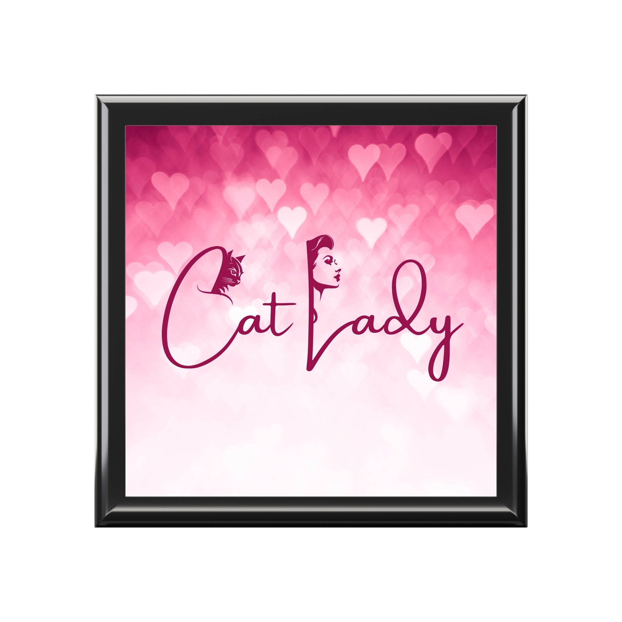 Cat Lady Hearts Jewelry Box - Perfect Gift for Cat Lovers