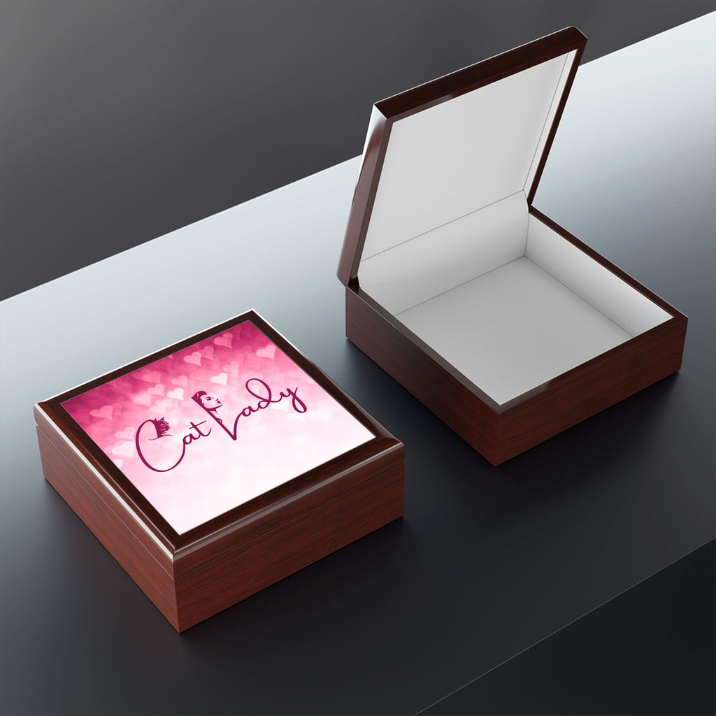 Cat Lady Hearts Jewelry Box - Perfect Gift for Cat Lovers