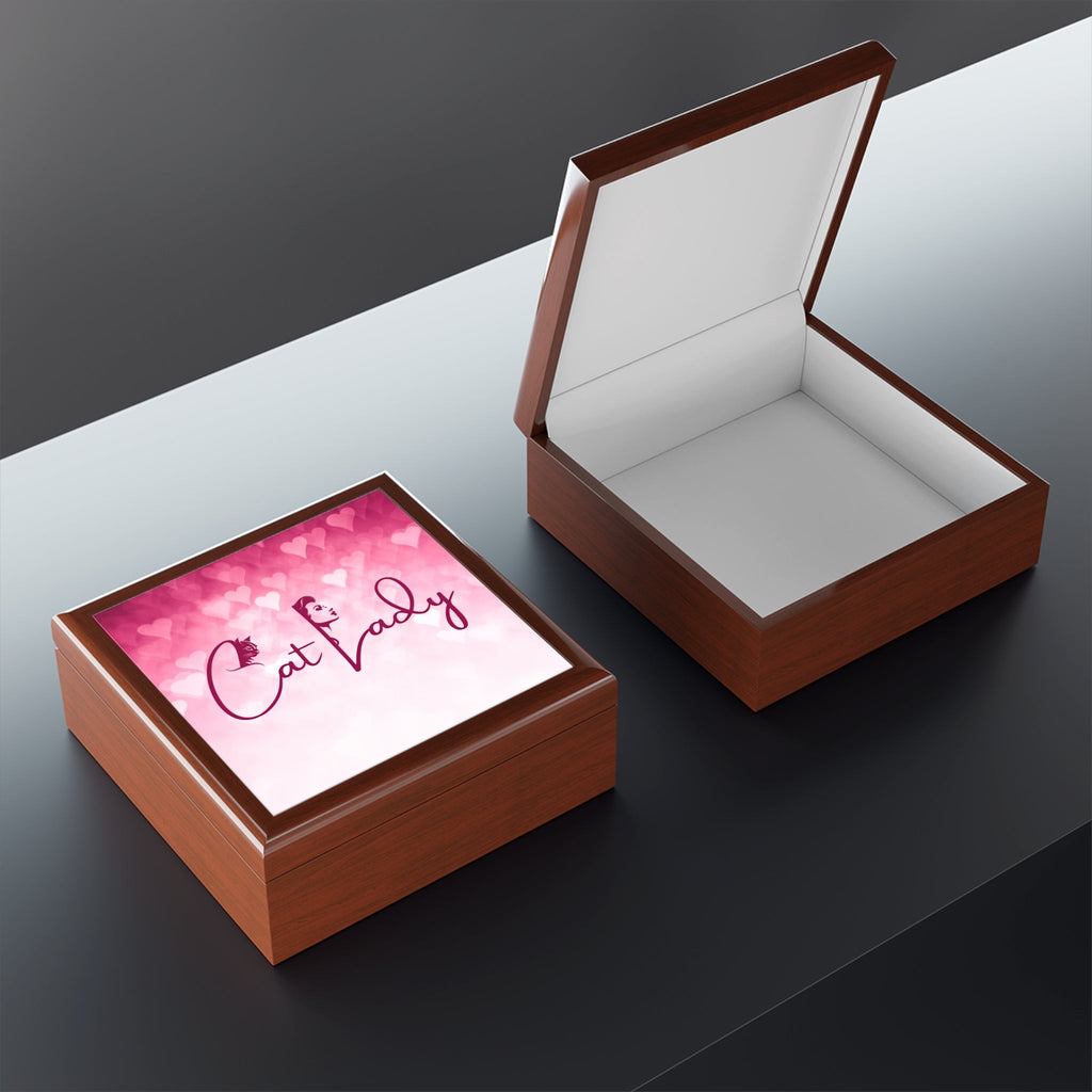 Cat Lady Hearts Jewelry Box - Perfect Gift for Cat Lovers