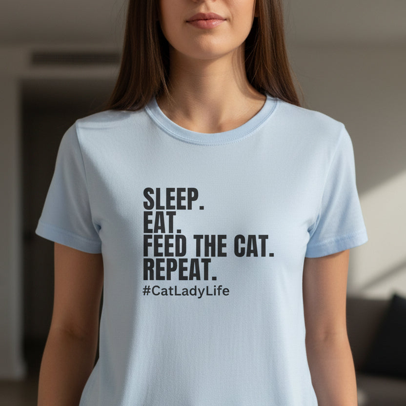 Cat Lady Life Cute Women's Softstyle T-Shirt