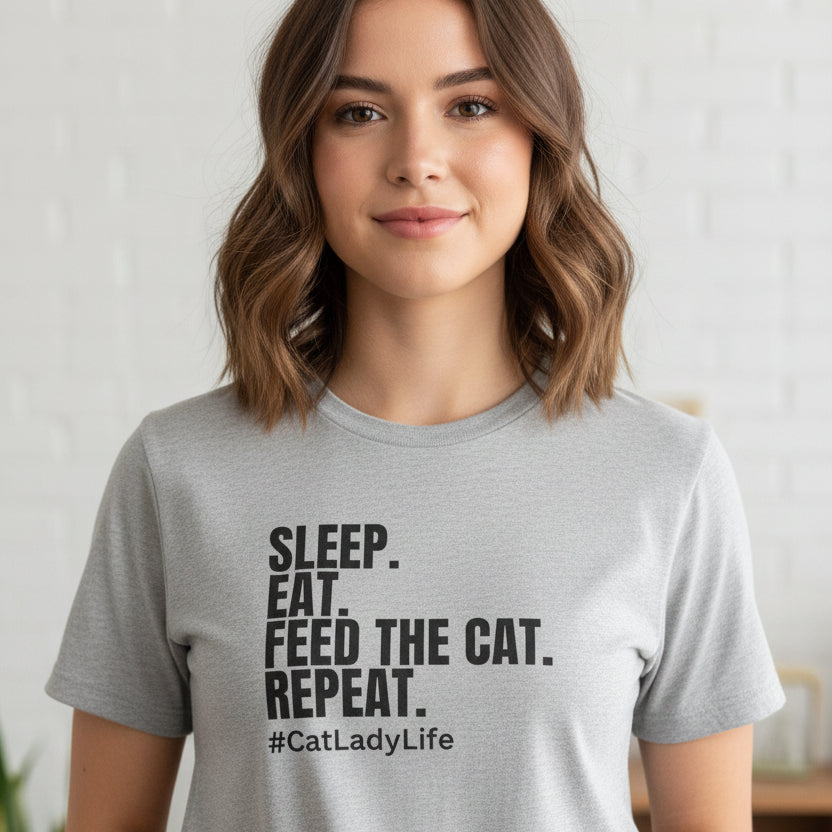 Cat Lady Life Cute Women's Softstyle T-Shirt
