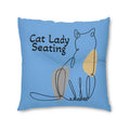 Cat Lady Seating Tufted Floor Pillow, Square