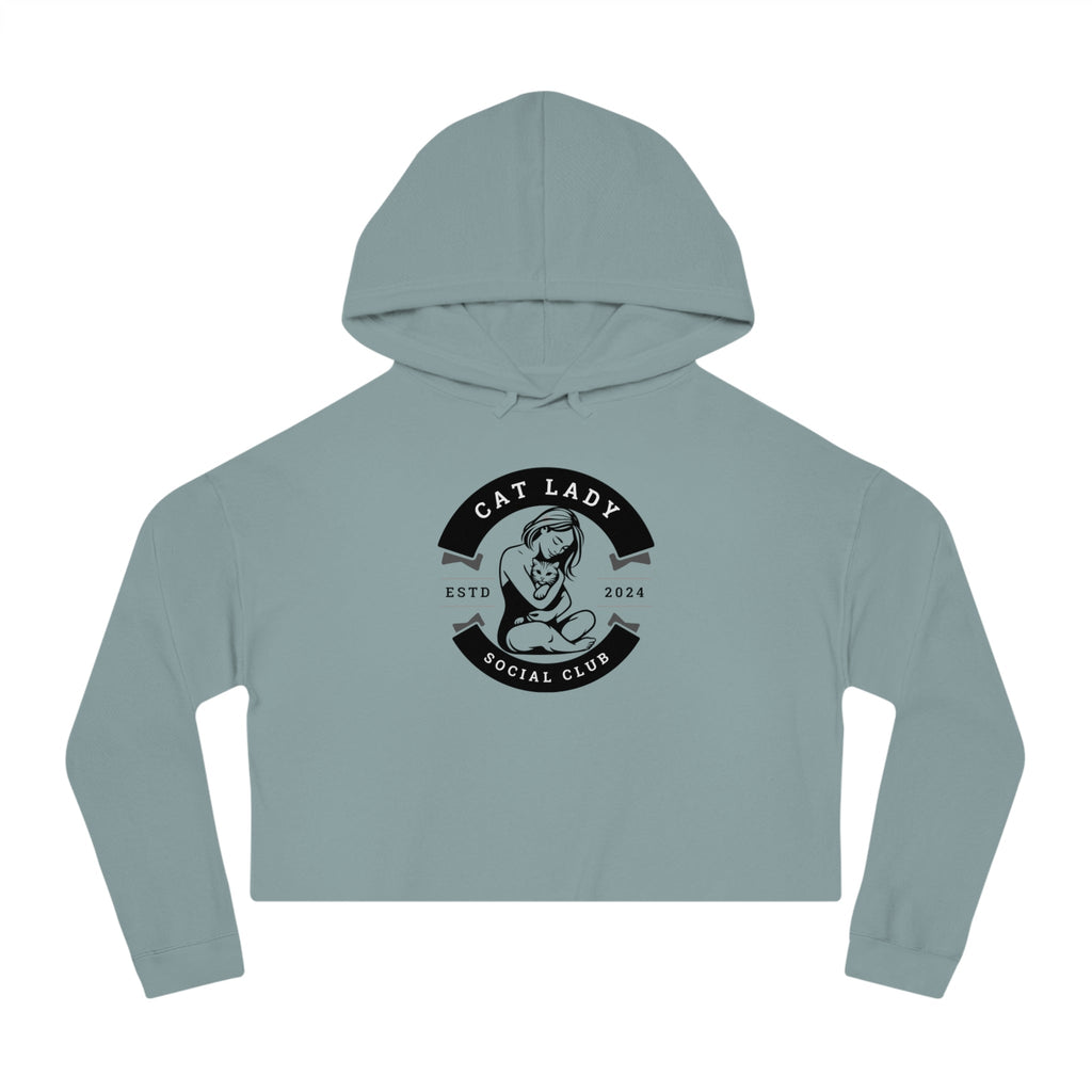 Cat Lady Social Club Cropped Hooded Sweatshirt