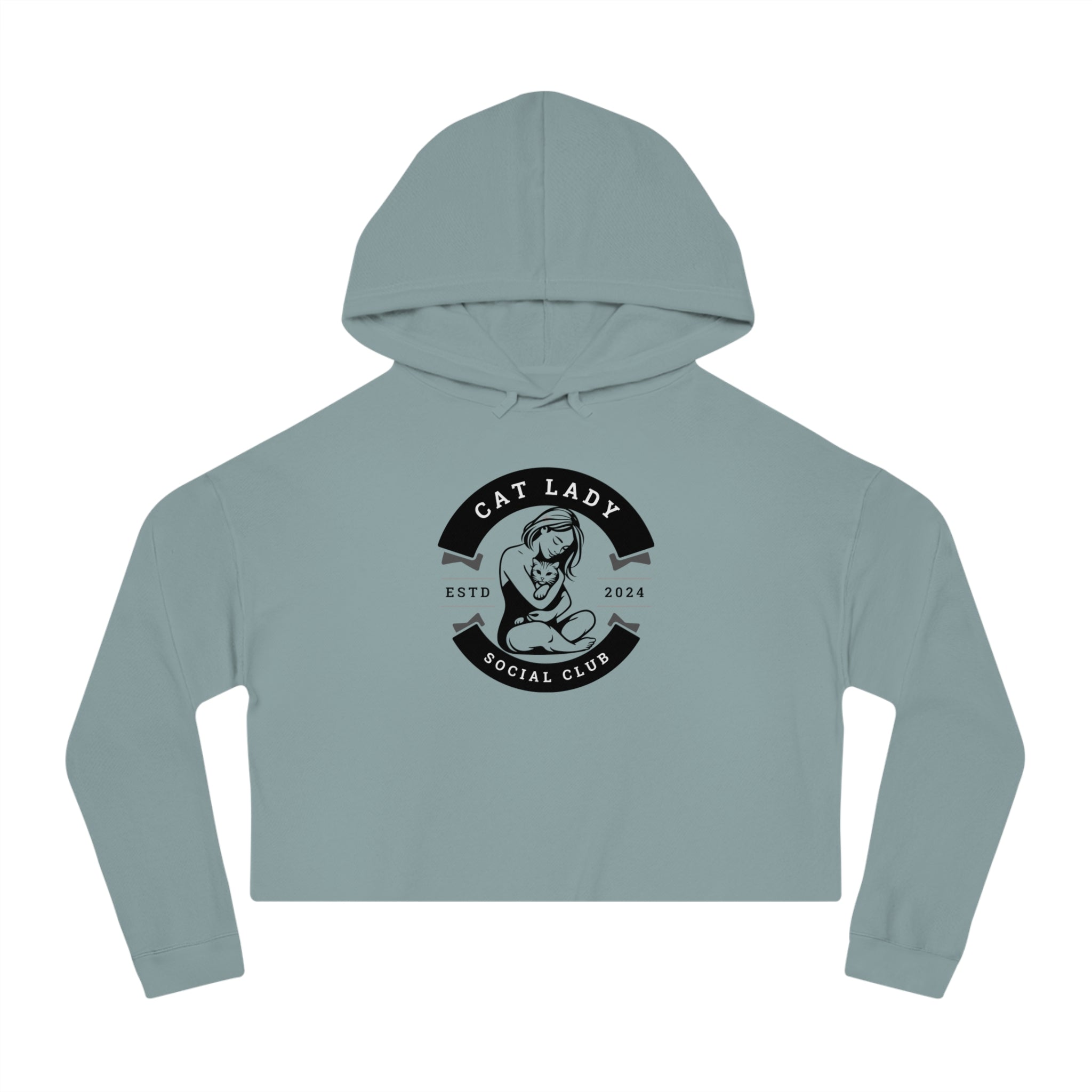 Cat Lady Social Club Cropped Hooded Sweatshirt