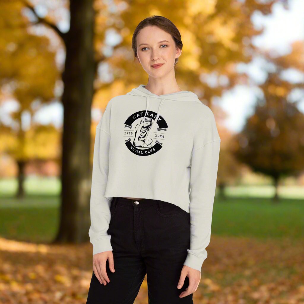 Cat Lady Social Club Cropped Hooded Sweatshirt