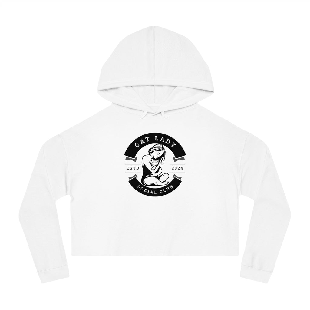 Cat Lady Social Club Cropped Hooded Sweatshirt