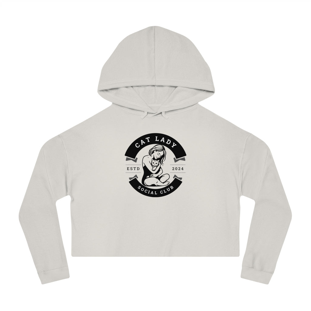 Cat Lady Social Club Cropped Hooded Sweatshirt